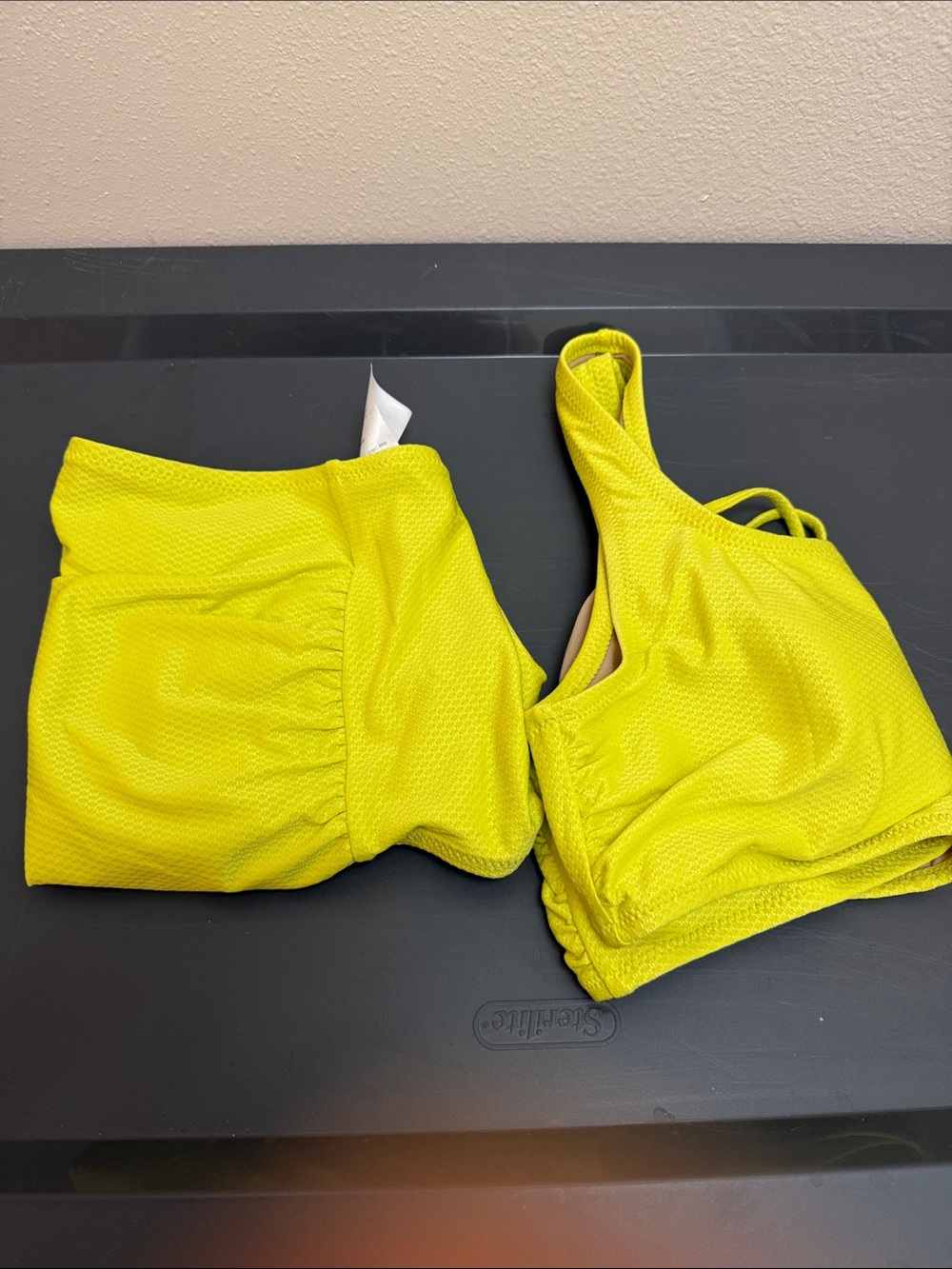 Motherhood Maternity High-Waist Swim Bottoms in Bright Yellow never use new